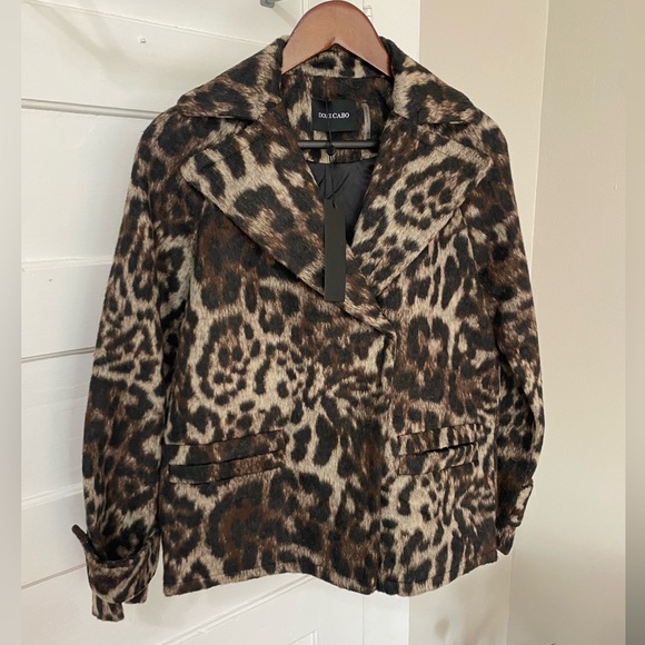 SZ XS Dolce Cabo Leopard Print Jacket - Picture 1 of 15